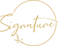 Logo representing Signature Chef Cy, the brand's name in an elegant design.